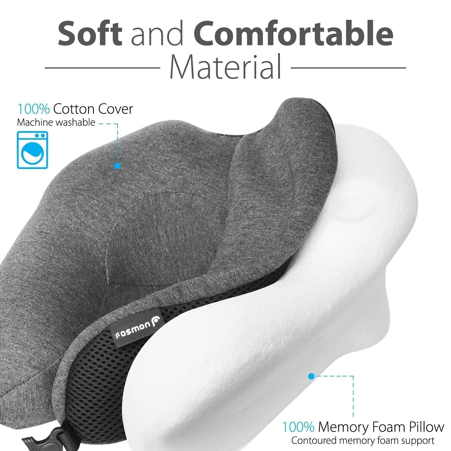 Memory Foam U-Shaped Travel Pillow