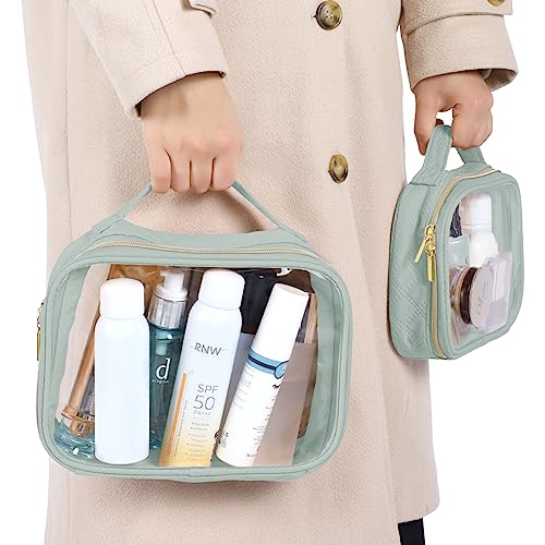 2-Pack Clear Toiletry Bags: TSA Approved, Large Opening