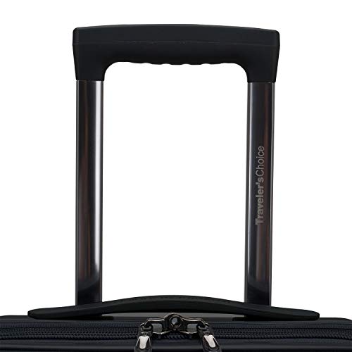 Pagosa Expandable Spinner Luggage, Black, Checked-Medium 26-Inch
