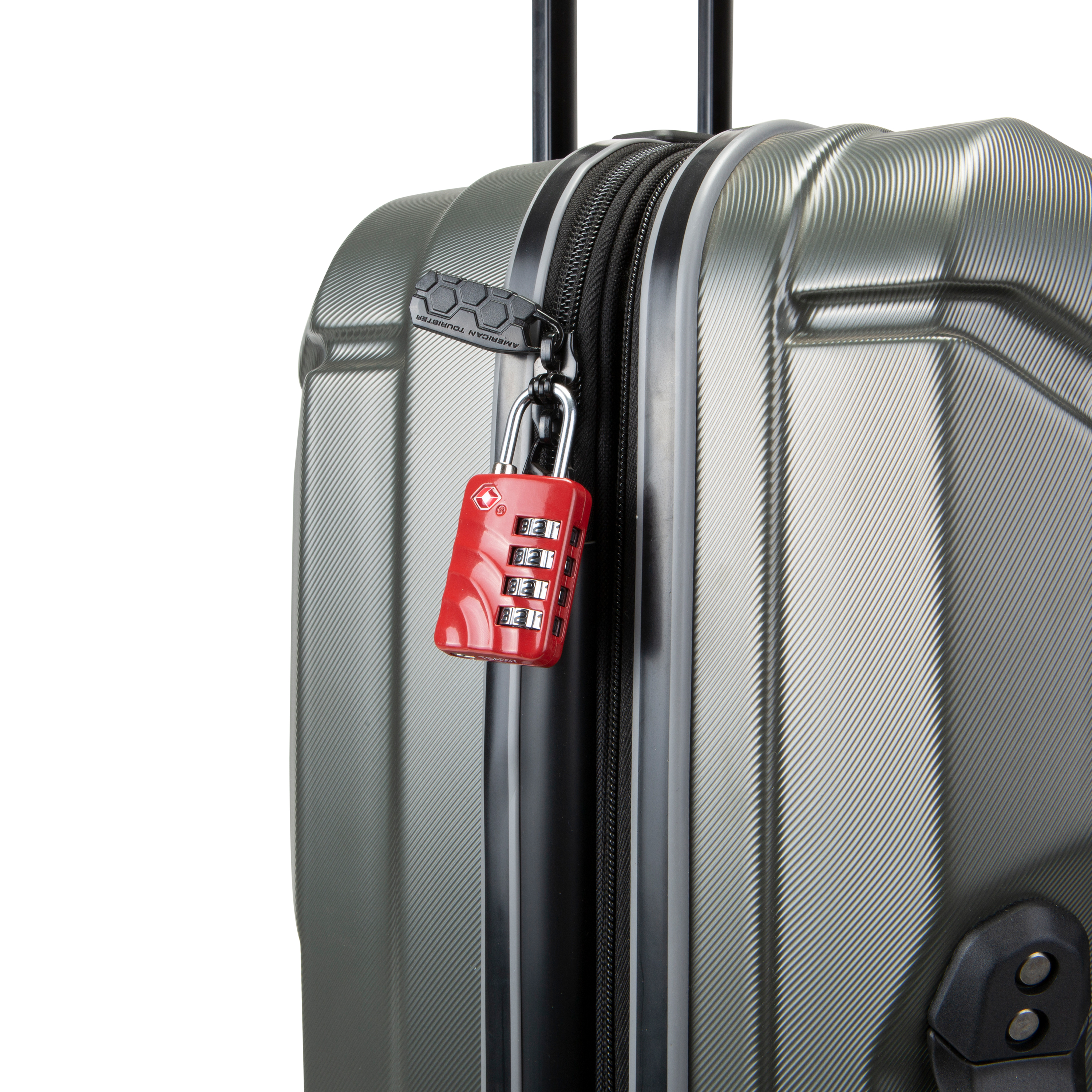 Red TSA-approved Luggage Lock with 4 Dials