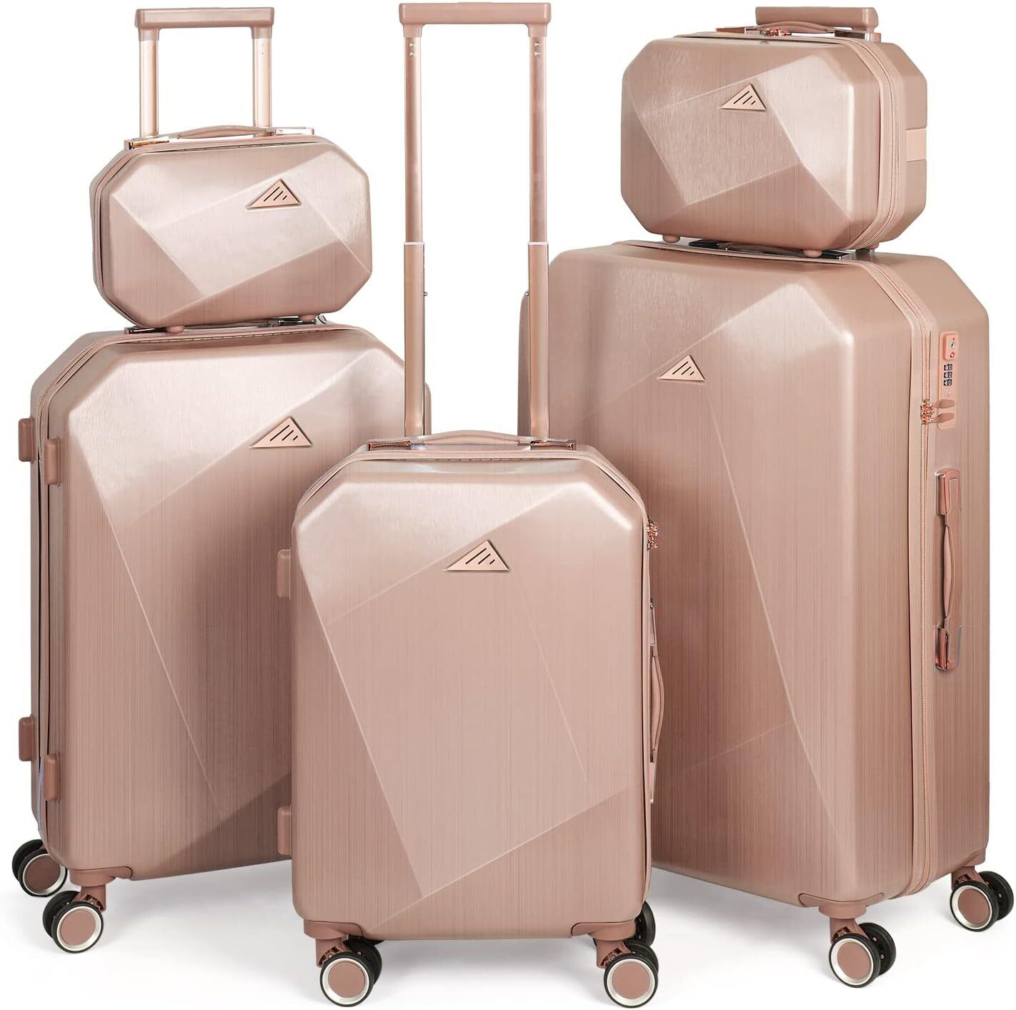 Luggage Sets 5 Piece Hardshell Travel Checked Rolling Suitcases with TSA Spinner