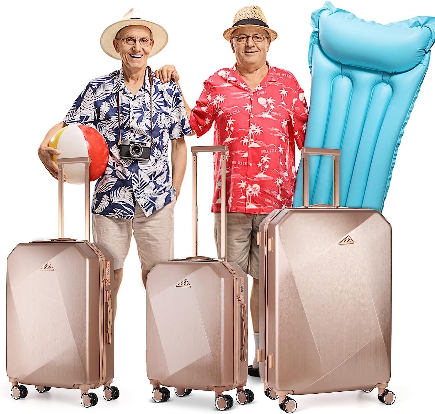 Luggage Sets 5 Piece Hardshell Travel Checked Rolling Suitcases with TSA Spinner