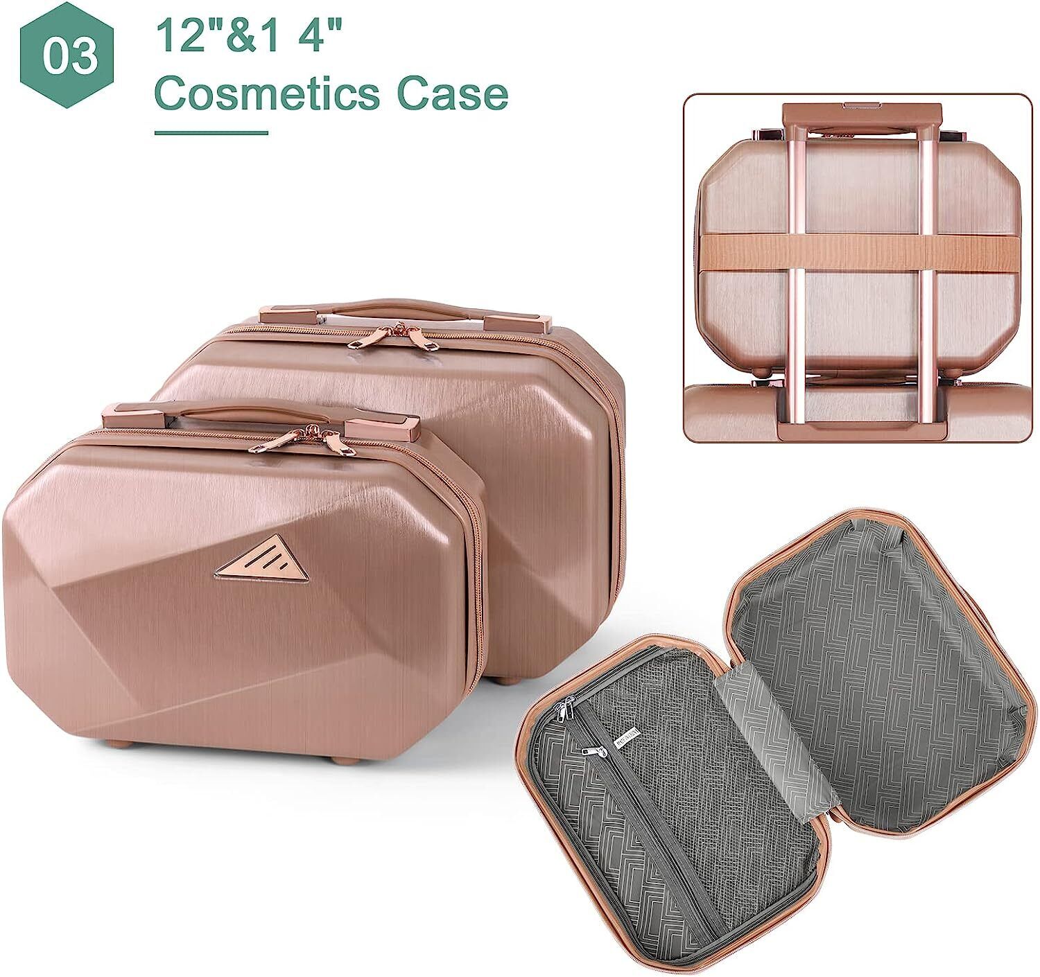 Luggage Sets 5 Piece Hardshell Travel Checked Rolling Suitcases with TSA Spinner