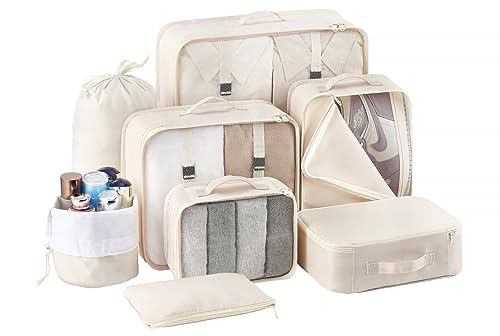 Travel cube set for easy luggage organization