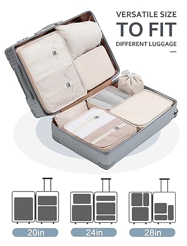 Travel cube set for easy luggage organization