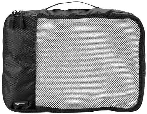 Amazon Basics 4PC Pack Organizer Cubes - Medium, Black