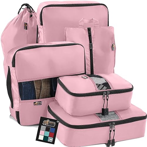 Pink Luggage Organizer Packing Cubes