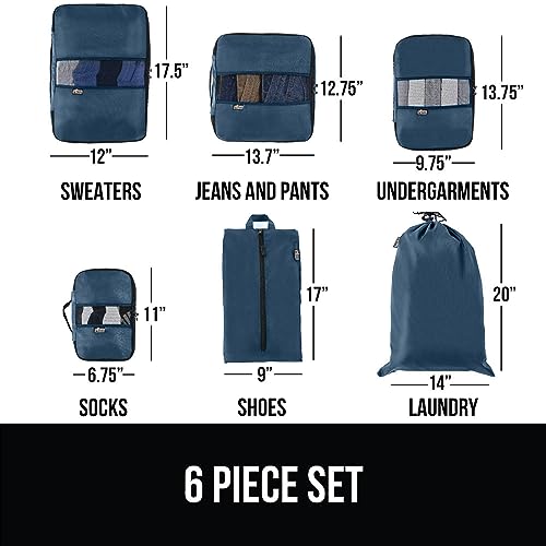 6 Piece Packing Cubes for Travel Luggage