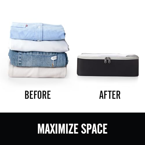 8-Piece Packing Cubes Set for Travel, Various Sizes (Black)