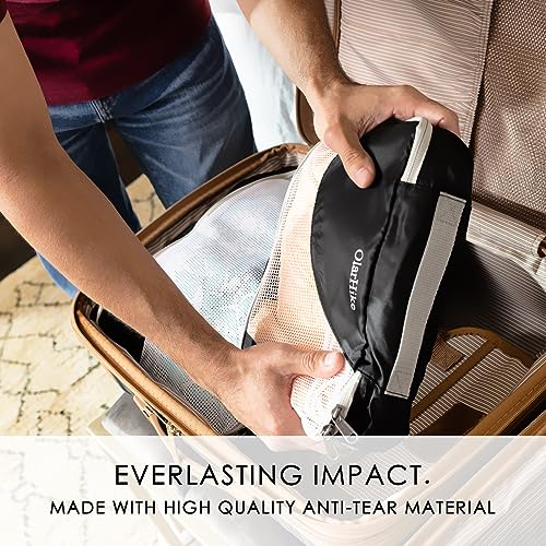 8-Piece Packing Cubes Set for Travel, Various Sizes (Black)