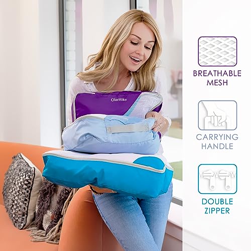 8-Piece Packing Cubes Set for Travel, Various Sizes (Black)