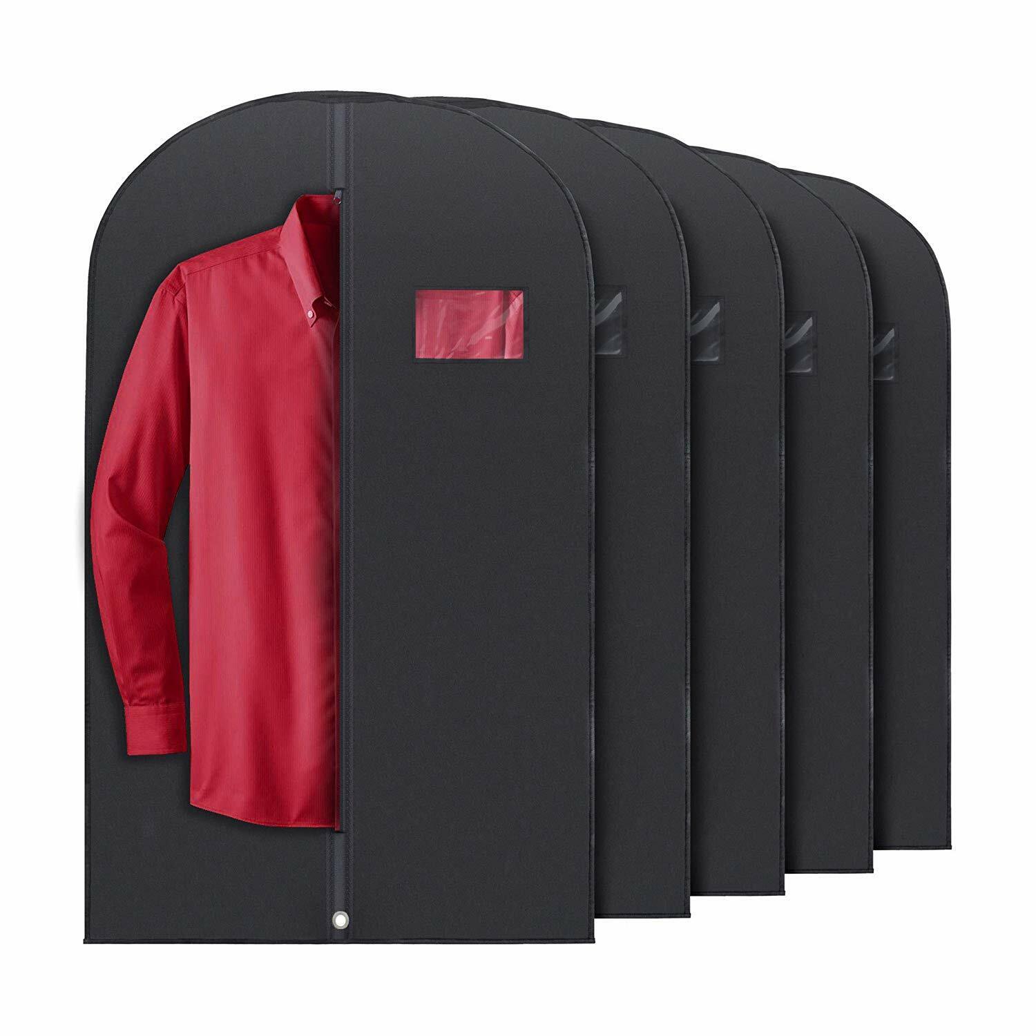 Black Garment Bags Suit for Travel & Clothing Storage