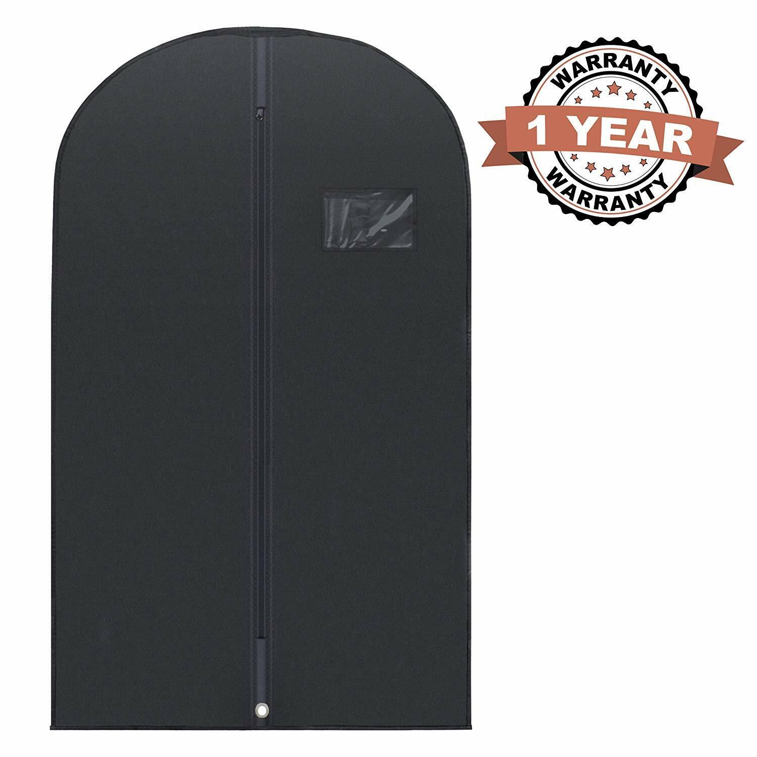 Black Garment Bags Suit for Travel & Clothing Storage