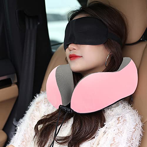 GOTDYA Memory Foam Travel Pillow - Pink