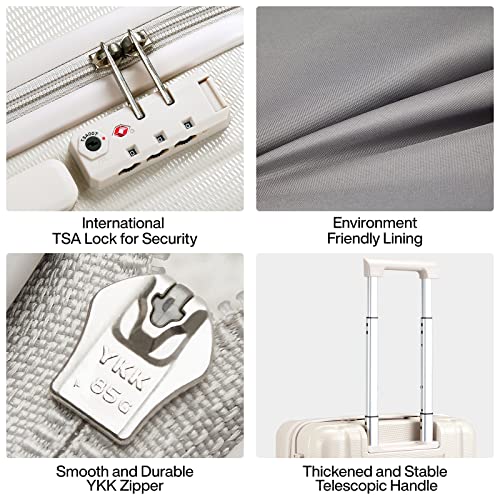 Hanke 24" Spinner Luggage Suitcase - Lightweight, TSA Lock