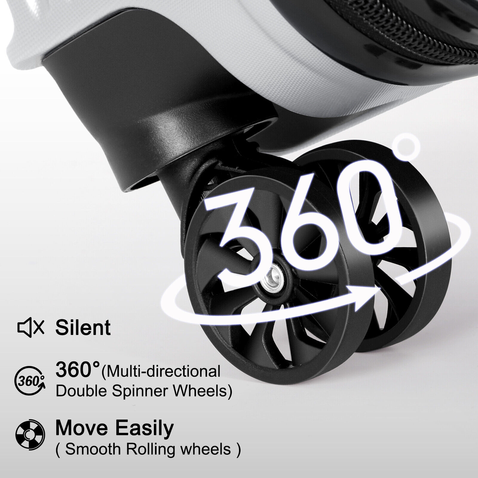 20 Inch Lightweight Carry On Suitcase, Hard Shell Luggage with Spinner Wheels