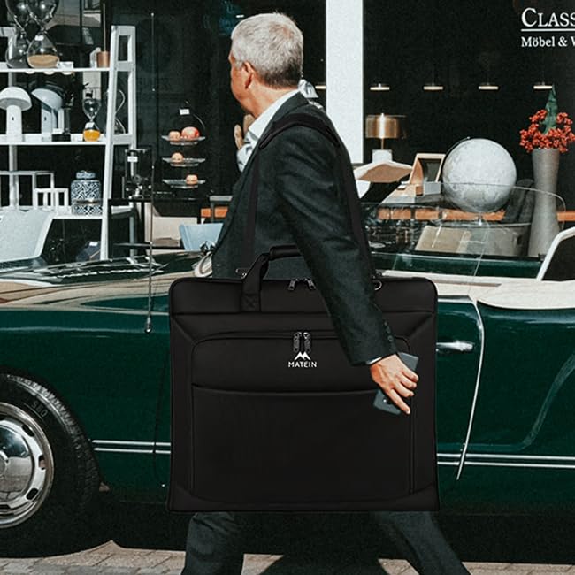 MATEIN Waterproof Hanging Suit Luggage Bag, Black