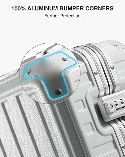 LUGGEX Lightweight Aluminum 28" Zipperless Luggage
