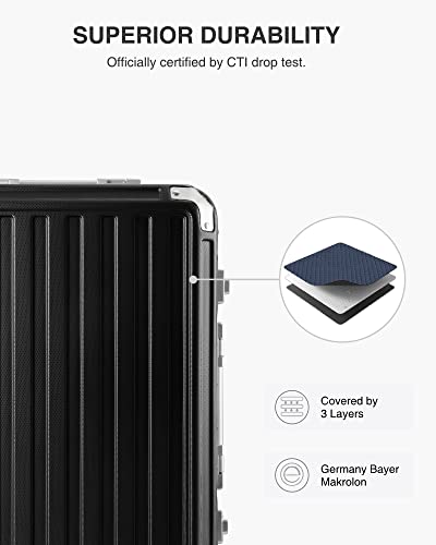 LUGGEX Lightweight Aluminum 28" Zipperless Luggage