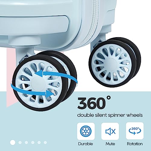 Melalenia Luggage Carry On Suitcase Sets, Expandable PP Hard Shell Suitcase with Spinner Wheels,Travel Luggage with TSA Locks 22x14x9 Airline Approved