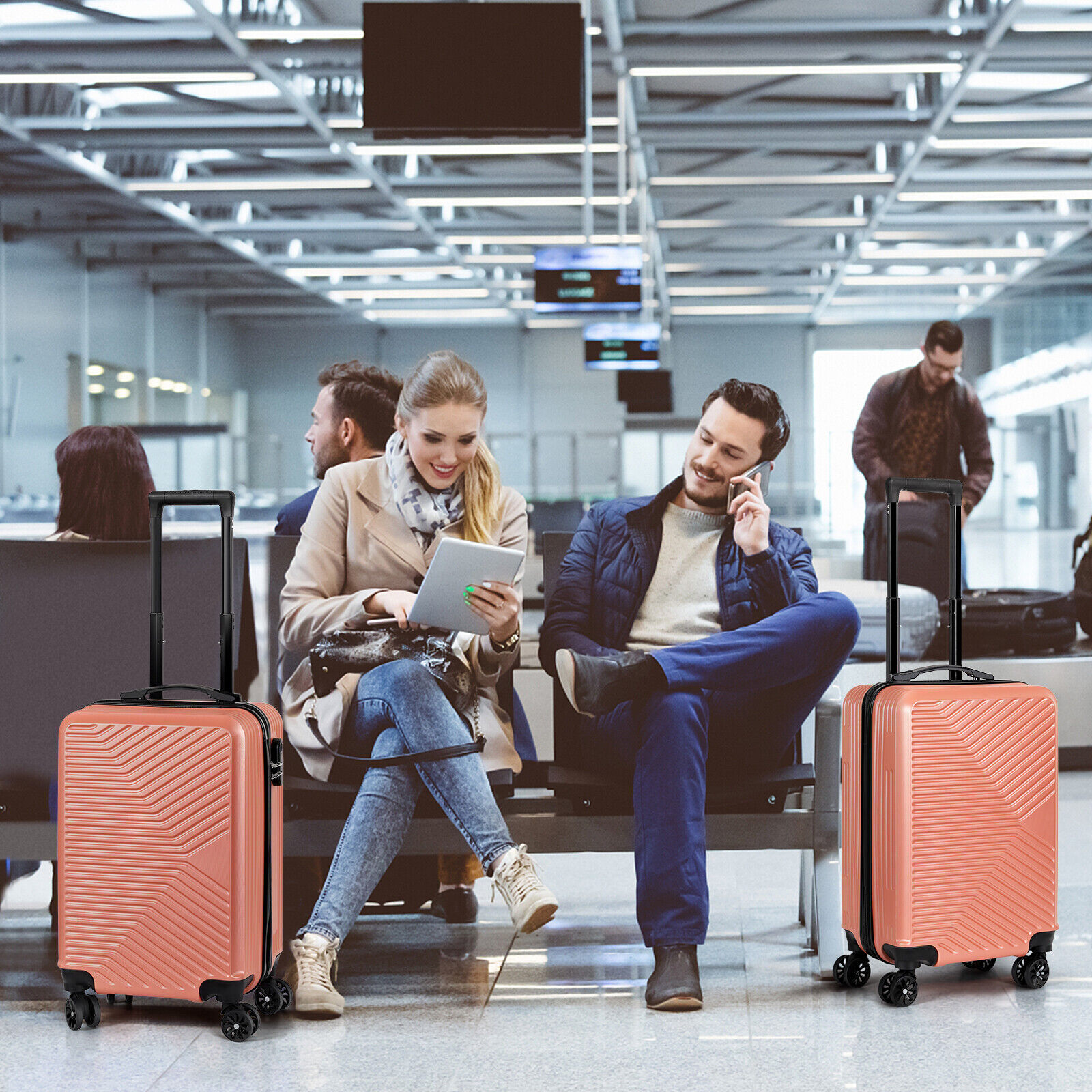 TSA Approved Carry On Hardside Suitcase with Spinner Wheels