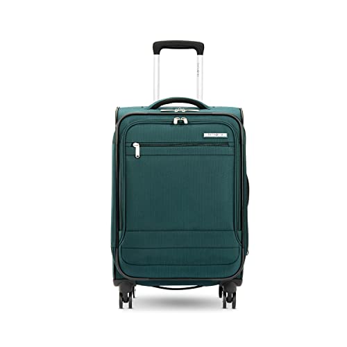 Samsonite Aspire DLX Softside Expandable Luggage with Spinner Wheels, Checked-Medium 25-Inch, Emerald