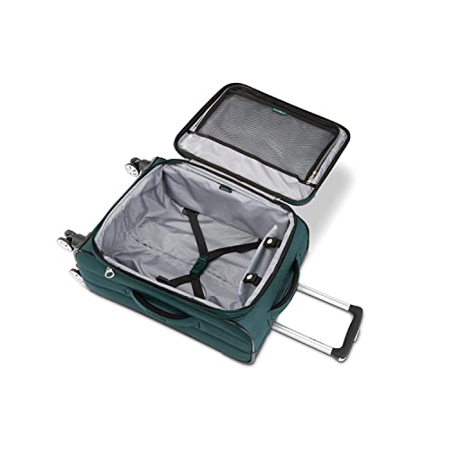 Samsonite Aspire DLX Softside Expandable Luggage with Spinner Wheels, Checked-Medium 25-Inch, Emerald