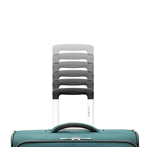 Samsonite Aspire DLX Softside Expandable Luggage with Spinner Wheels, Checked-Medium 25-Inch, Emerald