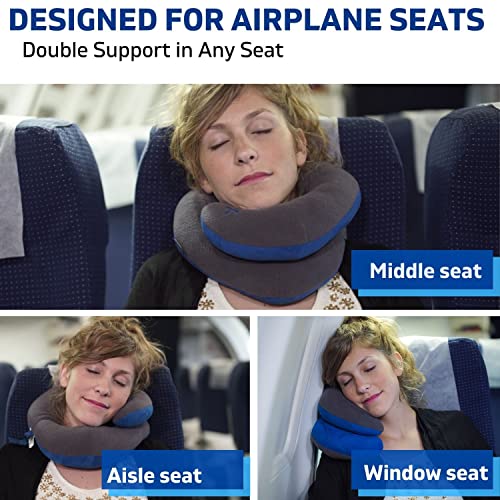 BCOZZY Travel Neck Pillow - Double Support in Any Position