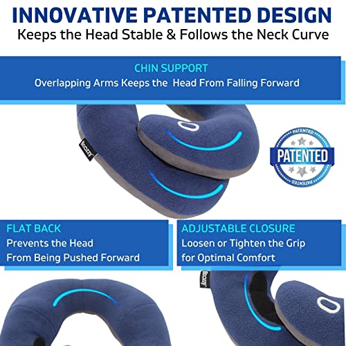 BCOZZY Travel Neck Pillow - Double Support in Any Position