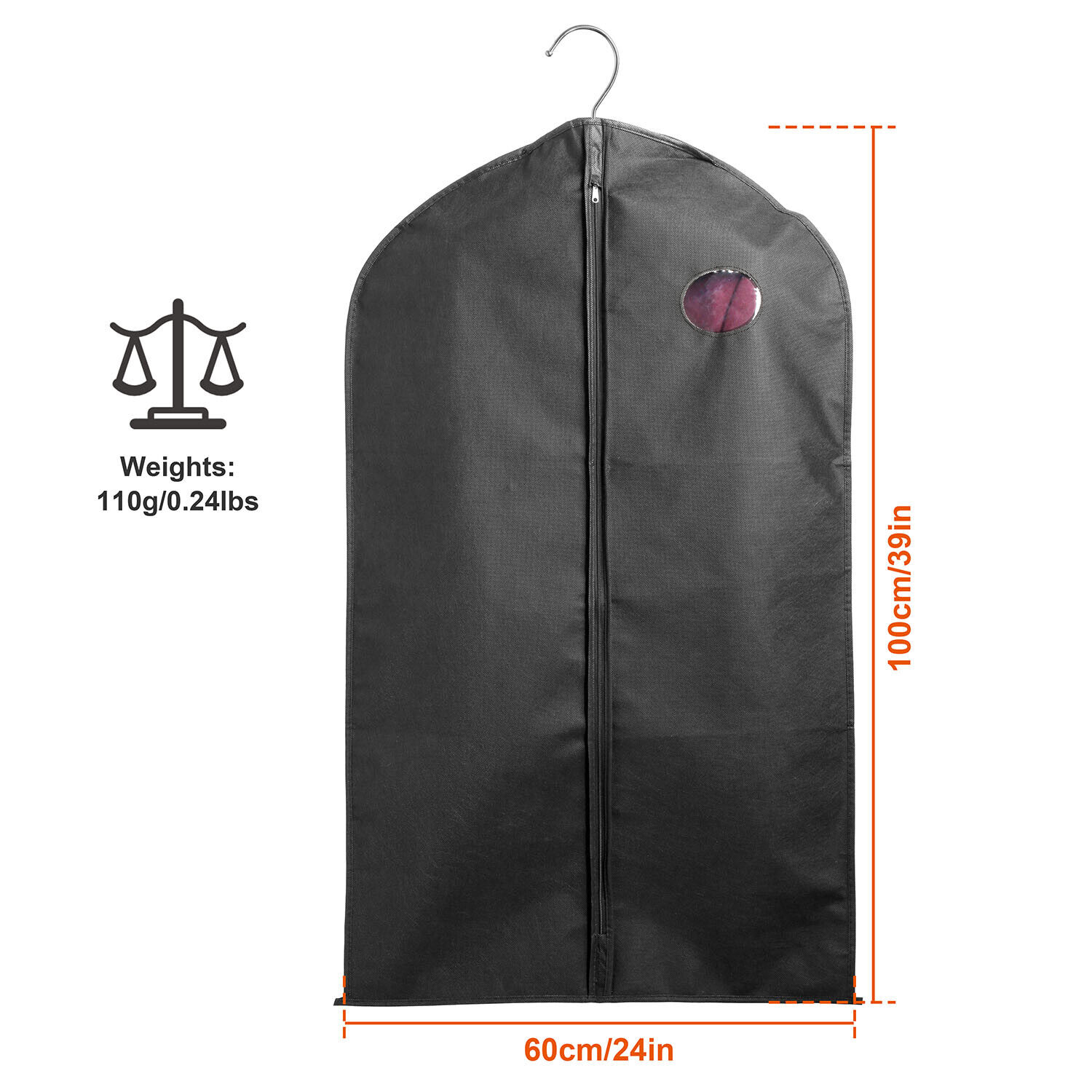 Breathable Hanging Garment Bags for Travel – 5Pcs