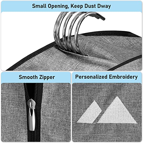 MISSLO 43" Heavy Duty Hanging Garment Bags for Travel Suit Bag for Men Waterproof Oxford Fabric Suit Cover for Traveling Monogrammed Closet Clothes Storage