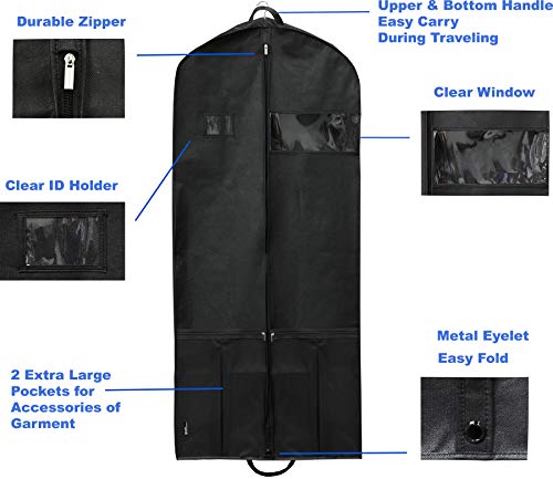 60-Inch Heavy Duty Garment Bag for Travel