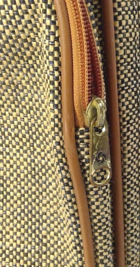 Samsonite suitcase tweed soft shell lightweight keys lock address holder 13"x22"