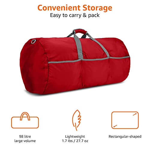 Amazon Basics Red Large Duffel Bag for Travel