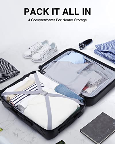 BAGSMART Carry On Luggage Airline Approved, 1OO% PC Lightweight Carry On Hardside Suitcase, 20 Inch Hard Shell Luggage with Spinner Wheels, Waterproof Rolling Suitcase for Men and Women, Black