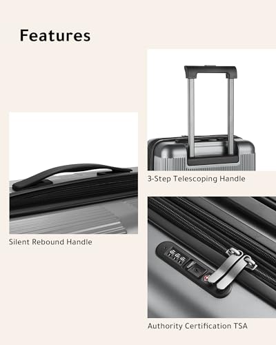 Polycarbonate 28" Spinner Luggage - Expandable & Lightweight