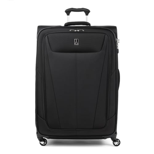 Travelpro Maxlite 5 Softside Expandable Luggage with 4 Spinner Wheels, Lightweight Suitcase, Men and Women, Black, Checked-Large 29-Inch