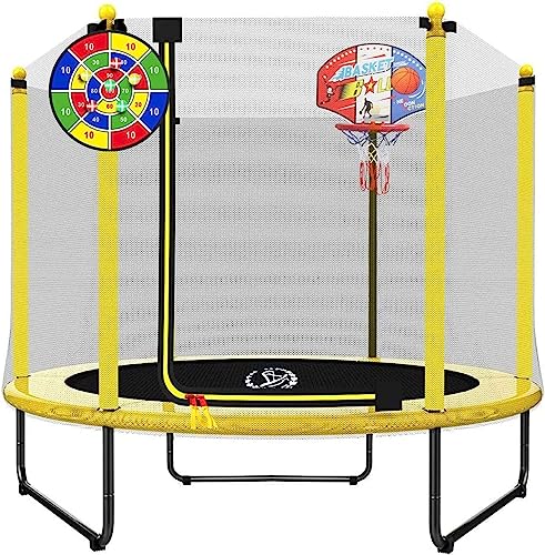Environmentally Friendly Kids Trampoline with Basketball and Dart