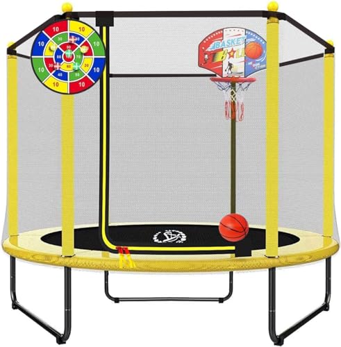 Environmentally Friendly Kids Trampoline with Basketball and Dart