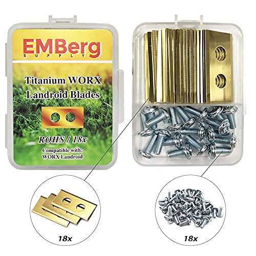 Titanium Endurance Blades for Worx Robotic Mowers (18 Pack)