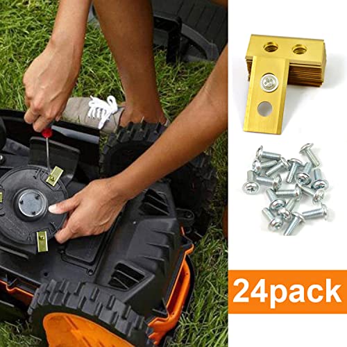 24-Pack Titanium Replacement Blade Kit for Worx Landroid Mower