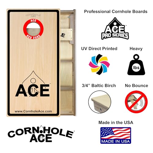 ACE Red Zone - Pro Cornhole Boards - No Bounce!