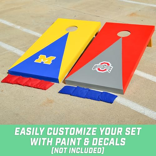 Premium Solid Wood Cornhole Set - 8 Toss Bags, 4ft x 2ft/3ft Game Boards