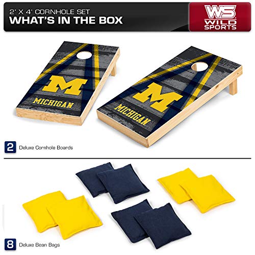 Michigan Wolverines Cornhole Set - Backyard, Beach, Park