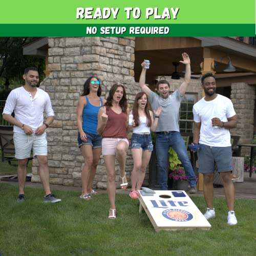 Rustic Paint Blue SW Cornhole Set: Regulation Size
