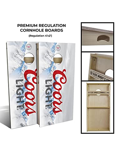 Rustic Paint Blue SW Cornhole Set: Regulation Size