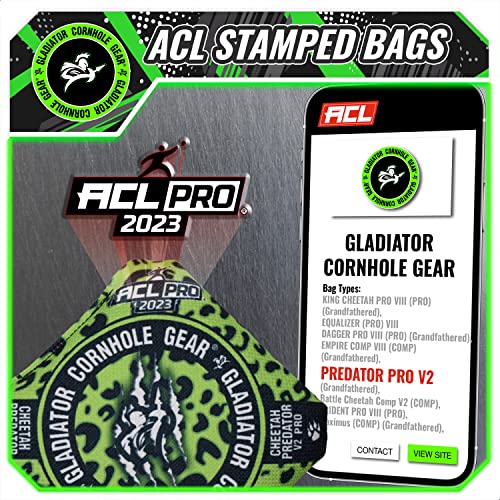 Gladiator Professional Cornhole Bags - 4 Set (Green)