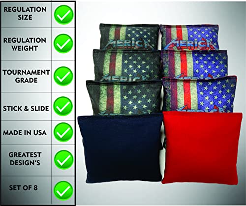 Professional Regulation Cornhole Bags - Blue/Red Merica