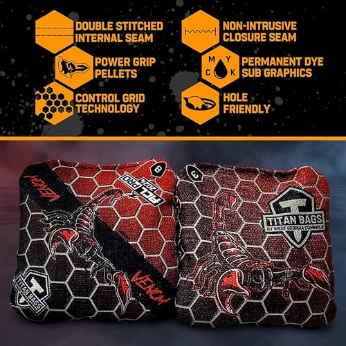 ACL-Pro Approved Venom Cornhole Game Set - Death Red